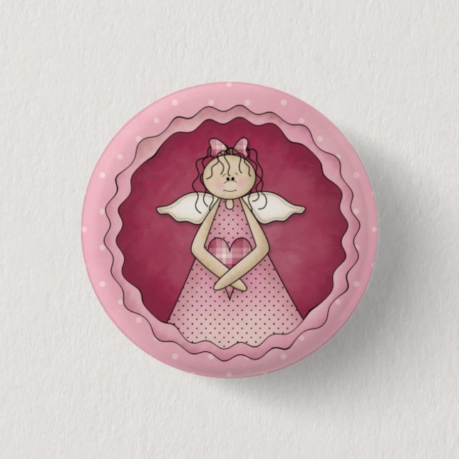Badge Rond 2,50 Cm Bouton Angel (Devant)