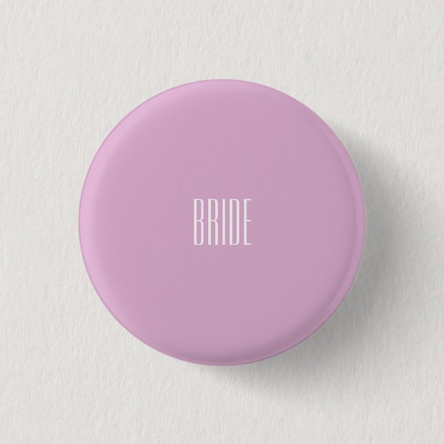 Badge Rond 2,50 Cm Bouton angora rose de jeune mariée (Devant)