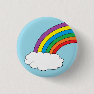 Badge Rond 2,50 Cm Bouton "Anniversaire Arc-en-ciel"