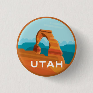 Badge Rond 2,50 Cm Bouton Arc Delicate Utah