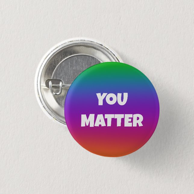 Badge Rond 2,50 Cm Bouton Arc-en-ciel (Devant & derrière)