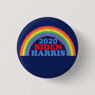Badge Rond 2,50 Cm Bouton arc-en-ciel Biden Harris 2020