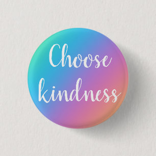 Badge Rond 2,50 Cm Bouton Arc-en-ciel de gentillesse