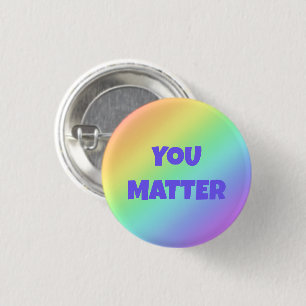 Badge Rond 2,50 Cm Bouton Arc-en-ciel Pastel