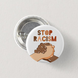 Badge Rond 2,50 Cm Bouton Arrêter le racisme