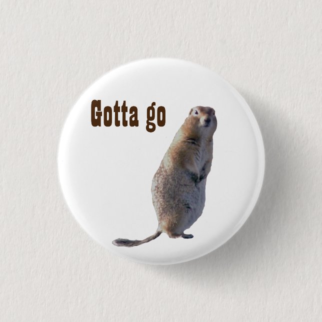Badge Rond 2,50 Cm Bouton avec chien de prairie (Devant)