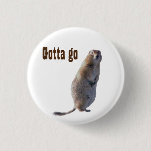 Badge Rond 2,50 Cm Bouton avec chien de prairie