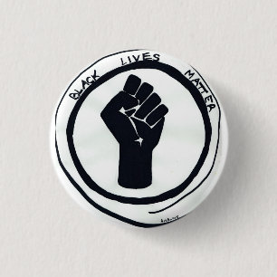 Badge Rond 2,50 Cm Bouton avec des vies noires d'abord.