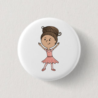Badge Rond 2,50 Cm Bouton Ballerina
