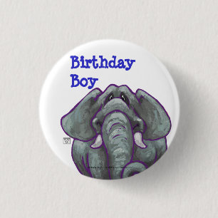Badge Rond 2,50 Cm Bouton bébé éléphant
