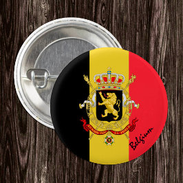 Badge Rond 2,50 Cm Bouton Belgique, mode Drapeau Belge patriotique