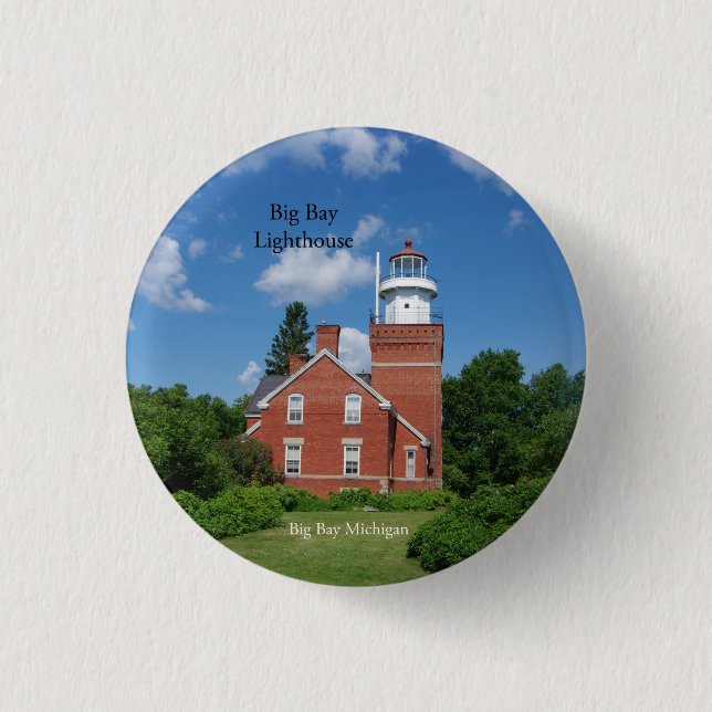 Badge Rond 2,50 Cm Bouton Big Bay Lighthouse (Devant)