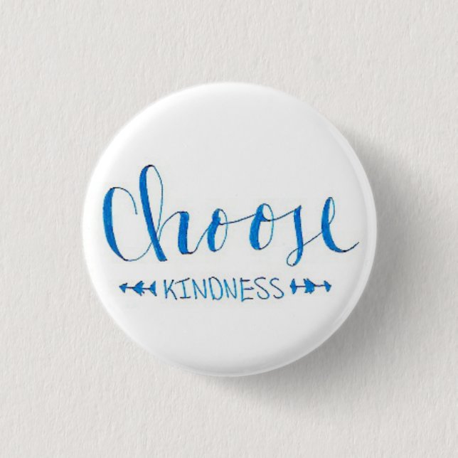 Badge Rond 2,50 Cm Bouton blanc de gentillesse (Devant)