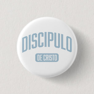 Badge Rond 2,50 Cm Bouton bleu clair Disciple Espagnol