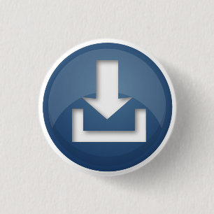 Badge Rond 2,50 Cm Bouton bleu de bouton