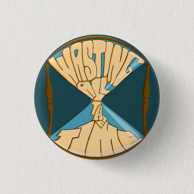 Badge Rond 2,50 Cm Bouton bleu de logo (Devant)
