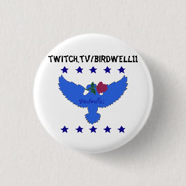 Badge Rond 2,50 Cm Bouton bleu de logo de tic