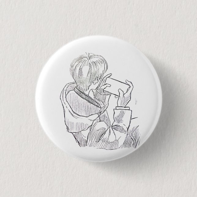 Badge Rond 2,50 Cm Bouton BLPT (Devant)
