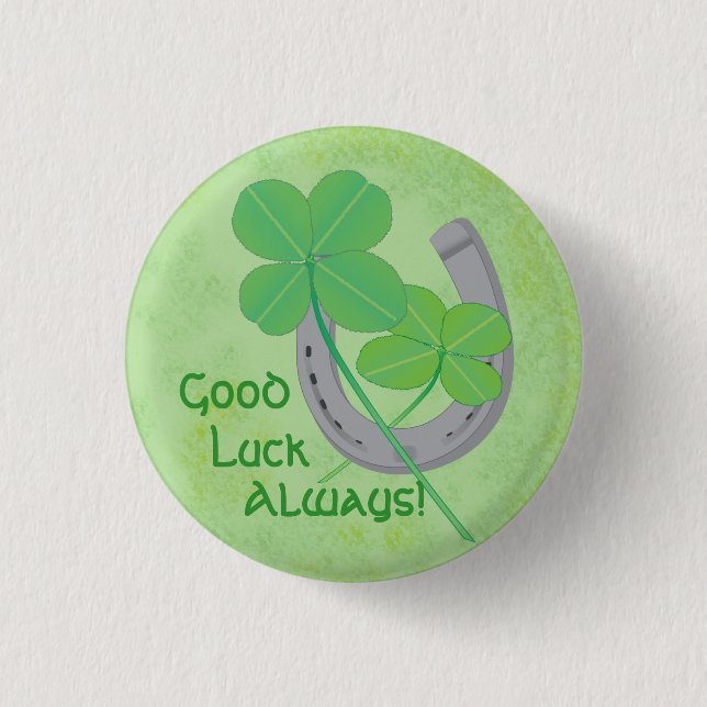 Badge Rond 2,50 Cm Bouton Bonne chance (Devant)