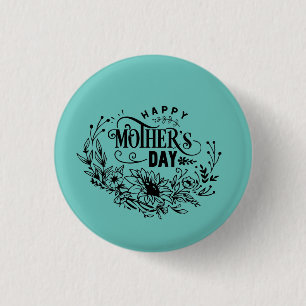Badge Rond 2,50 Cm Bouton Bonne Fête des Mères