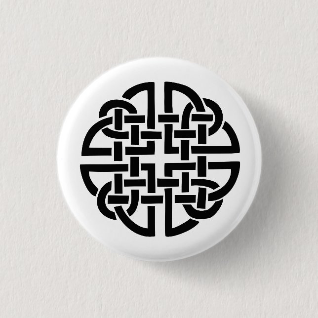 Badge Rond 2,50 Cm Bouton Bouclier celtique/Brin foncé (Devant)