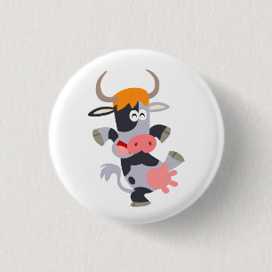 Badge Rond 2,50 Cm Bouton Bouton de vache à dessin mignon