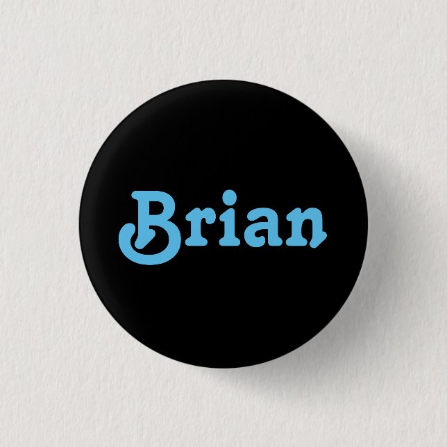 Badge Rond 2,50 Cm Bouton Brian (Devant)