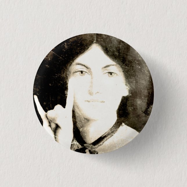 Badge Rond 2,50 Cm Bouton Bronte Emily Métal (Devant)