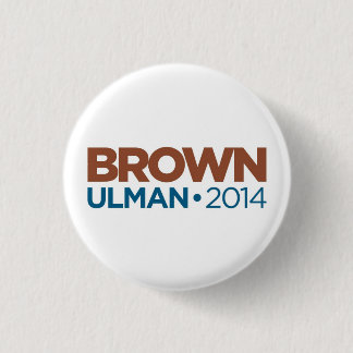 Badge Rond 2,50 Cm Bouton Brown d'Anthony