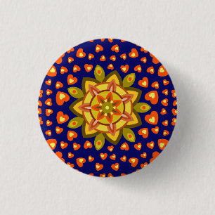 BADGE ROND 2,50 CM BOUTON CADEAU DE COEUR AMOUR DE LA SAINT-VALENTIN