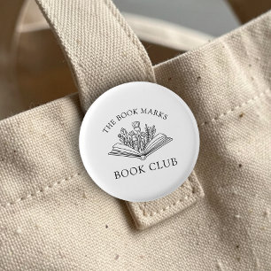 Badge Rond 2,50 Cm Bouton Cadeau Nom du Club de Lecture
