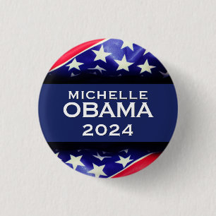 Badge Rond 2,50 Cm Bouton Campagne Michelle OBAMA 2024