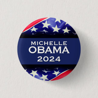 Badge Rond 2,50 Cm Bouton Campagne Michelle OBAMA 2024