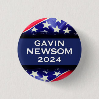Badge Rond 2,50 Cm Bouton Campagne NEWSOM 2024