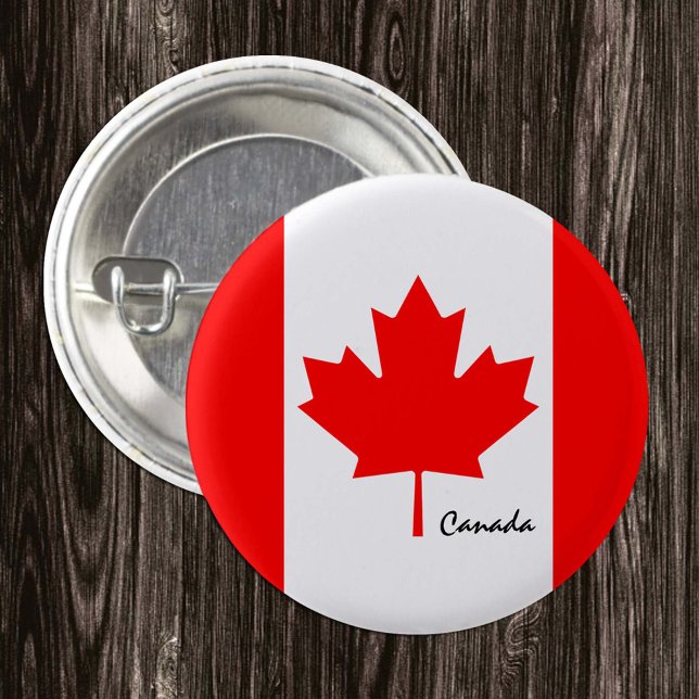 Badge Rond 2,50 Cm Bouton Canada, mode patriotique du drapeau canadie (Créateur téléchargé)