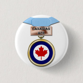 Badge Rond 2,50 Cm Bouton canadien de médaille d'as