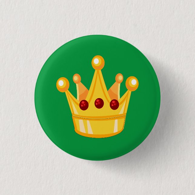 Badge Rond 2,50 Cm Bouton Carré de la couronne (Devant)