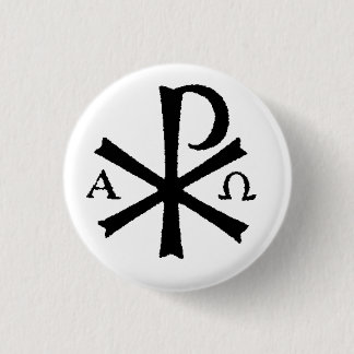 Badge Rond 2,50 Cm Bouton catholique de Rho de Chi