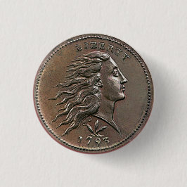 Badge Rond 2,50 Cm Bouton Cent large pour les cheveux à écoulement Vi
