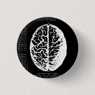 Badge Rond 2,50 Cm Bouton Cerveau
