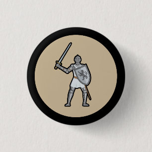 Badge Rond 2,50 Cm Bouton Chevalier médiéval