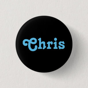 Badge Rond 2,50 Cm Bouton Chris