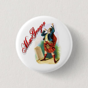 Badge Rond 2,50 Cm Bouton Clan MacGregor Scottish Dream