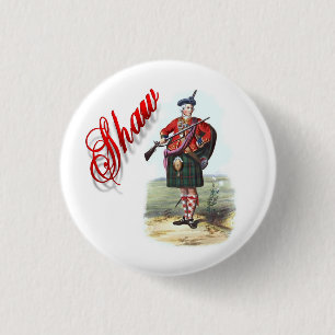 Badge Rond 2,50 Cm Bouton Clan Shaw Scottish Dream