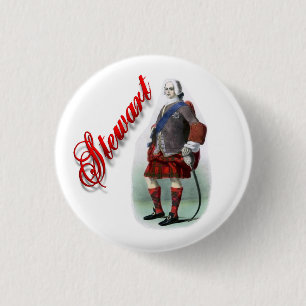 Badge Rond 2,50 Cm Bouton Clan Stewart Scottish Dream