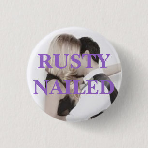 Badge Rond 2,50 Cm Bouton cloué rouillé