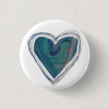 Bouton Coeur peint