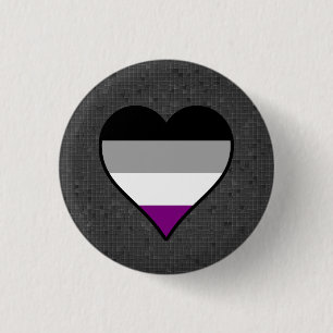 Badge Rond 2,50 Cm Bouton Coeurs de fierté sexuelle