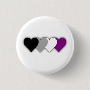 Badge Rond 2,50 Cm Bouton Coeurs de fierté sexuelle