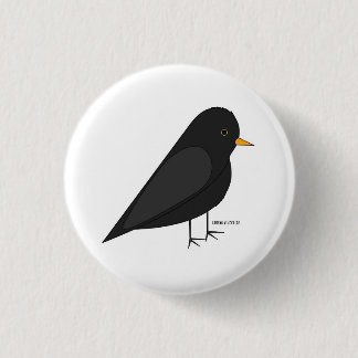 Badge Rond 2,50 Cm Bouton commun de merle